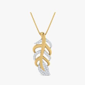 Wispy Leaf Diamond Pendant